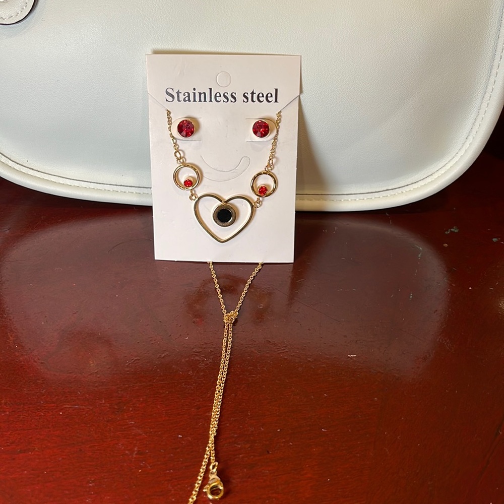 Stainless Steel Set Necklace & Earring